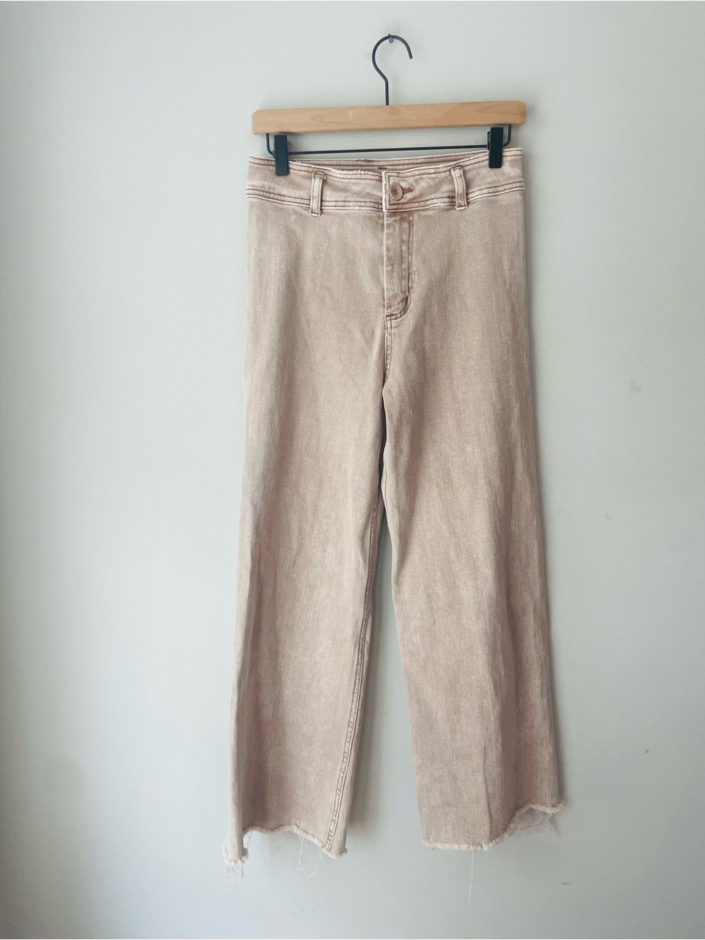 Mili Muse Wide-Leg Jeans in Faded Blush